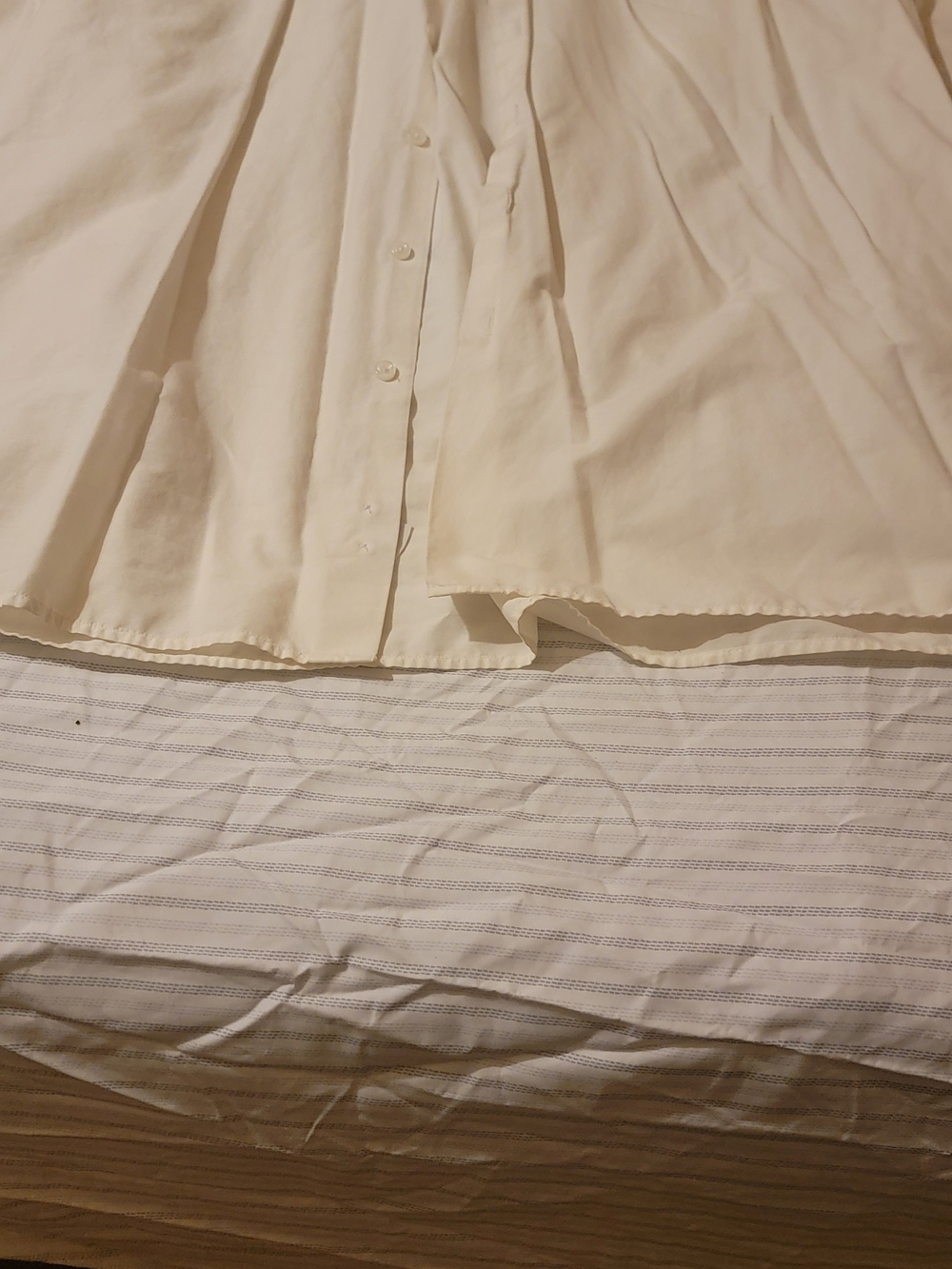 Classic Cream Button-Front Men's shirt.